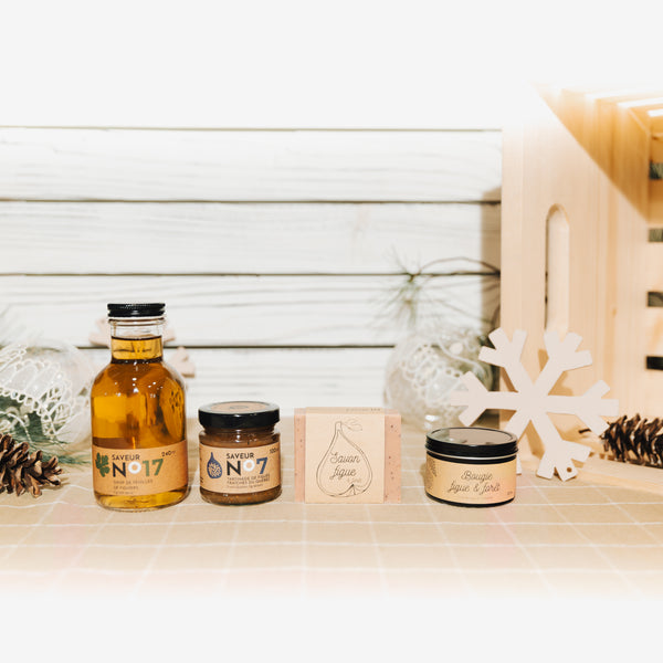 Ensemble produits saveurs et fragrances figues