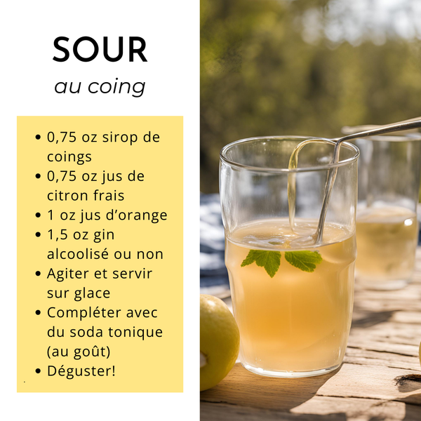 Recette sour au coing cocktail